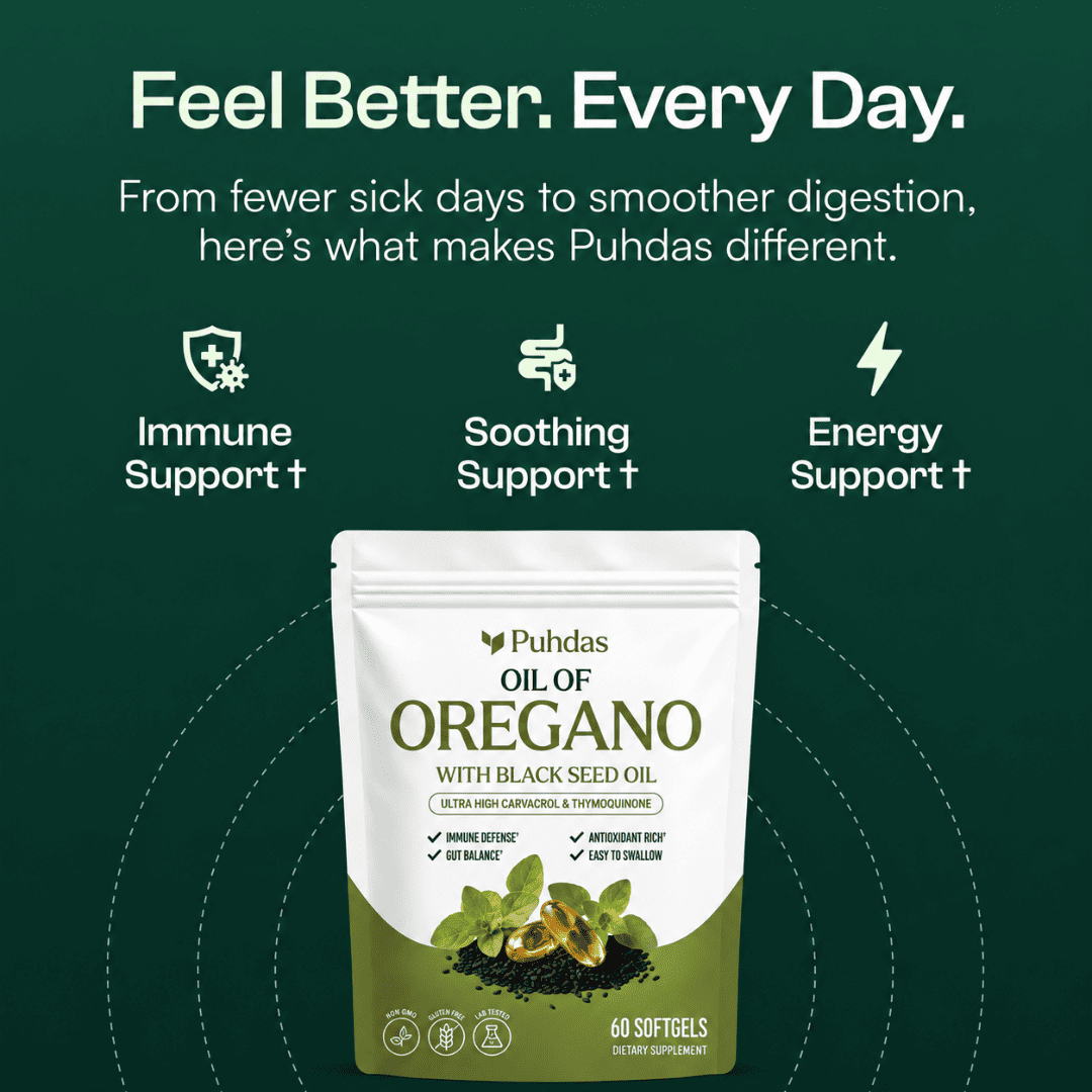 Puhdas® Oil Of Oregano Softgels - Puhdas